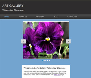 Click to view Art Gallery theme with Responsive Slider