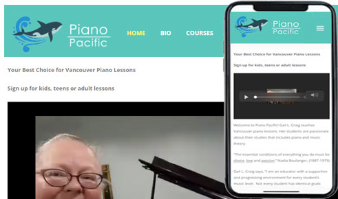 WordPress Site for Vancouver Piano Teacher